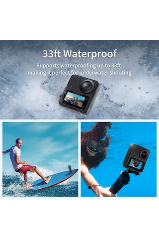 Kandao Qoocam 3 Aksiyon Kamerası 5.7 K + 2 Batarya + 128 Gb Sd Kart + 1 Kamera Çubuğu + 1 Motor Aksesuar Paketi Full Set Siyah