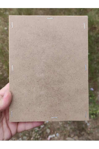 20x15cm Beyaz Ahşap Çerçeveli Pano Camsız - Arkalık Sabit