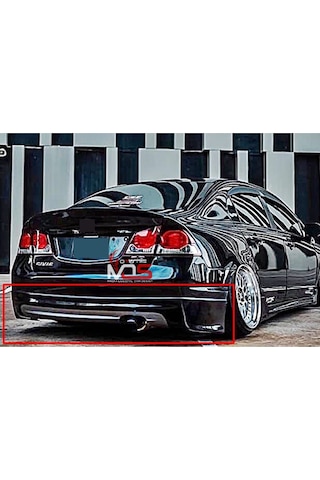 Honda Civic Fd6 Uyumlu Arka Tampon Eki Karlık Fiberglass Boyasız