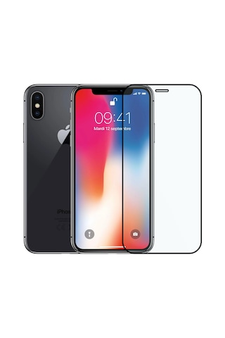 Safeus Tam Kaplayan Parmak İzi Bırakmayan Safir Ekran Koruyucu Cam , İphone X İle Uyumlu