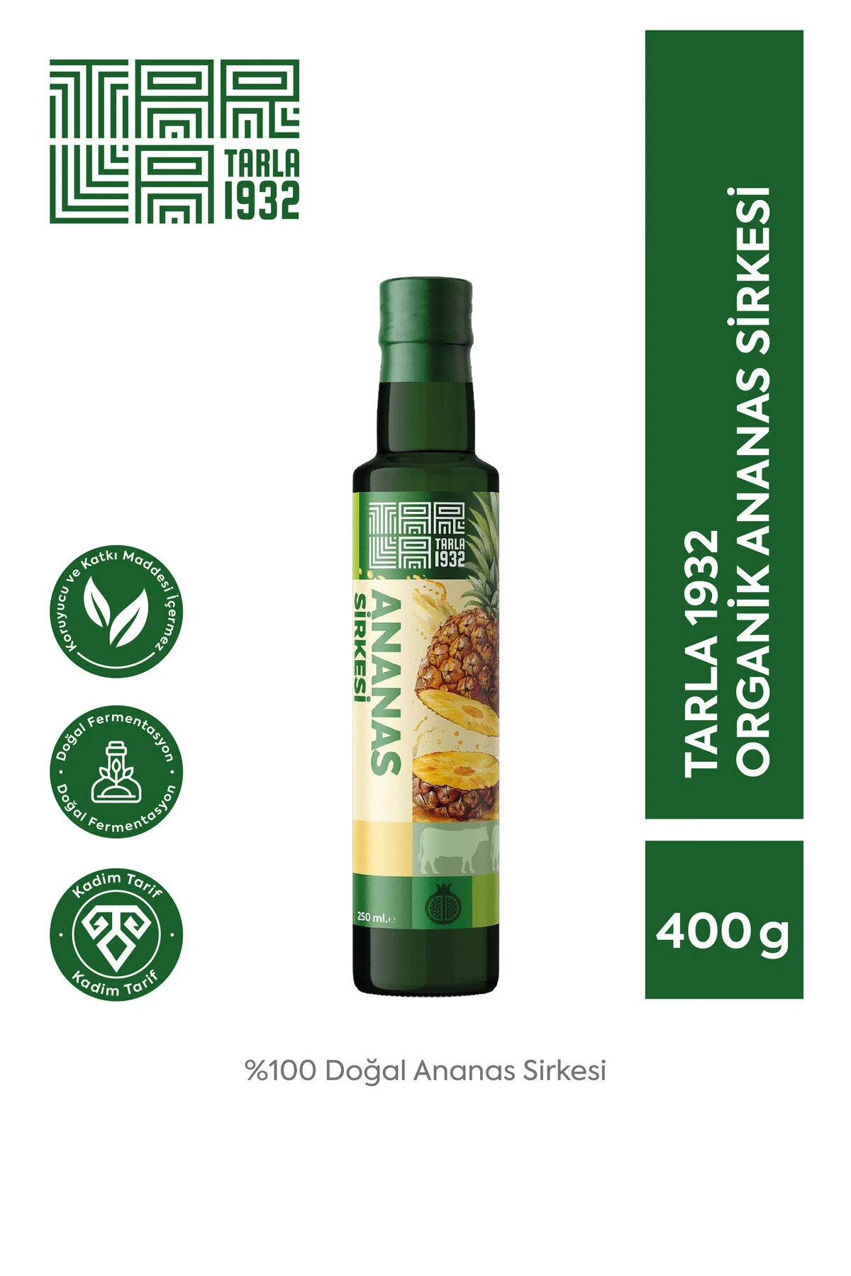 Tarla 1932 Ananas Sirkesi 250 Ml Doğal Fermantasyon