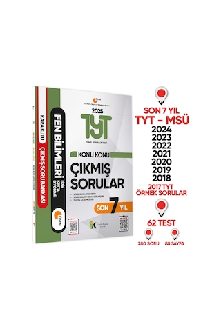 2025 Yks - Tyt Fen Bilimleri Karakutu Konu Konu Çıkmış Soru Bankası