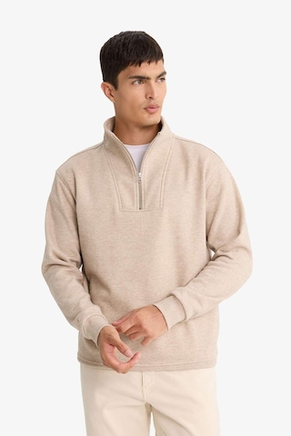 Defacto Regular Fit Dik Yaka Yarım Fermuarlı Sweatshirt F4137ax25aubg300 Bej