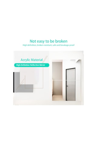 Yaleker Altıgen Şekilli Yapışkan Dekoratif Ayna - 30x30 Cm Akrilik Duvar Aynası Diğer