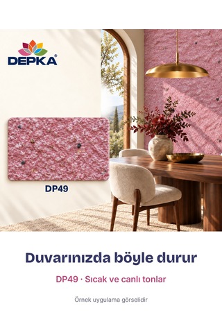Depka Pamuk Sıva Dp49 2 Kg 7-8 M² İpek Sıva Alternatifi Isı Ve Ses Yalıtımlı Dekoratif Sıva