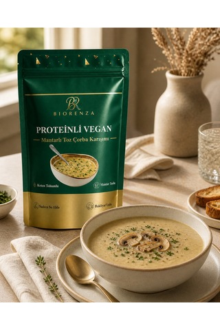 Proteinli Vegan Mantarlı Toz Çorba Karışımı Bezelye Proteinli, Pirinç Proteinli, Bakliyatlı Ve Sebzeli 100 G Diğer