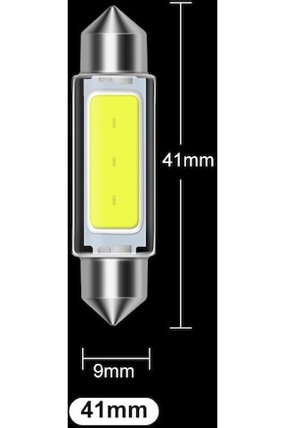 1 Adet C5w C10w Led Ampul Canbus 31mm 36mm 39mm 41mm Festoon Cob Led Araba İç Işık Kubbe Okuma Plaka Lambası 12 V Otomatik 6000 K Beyaz 41mm