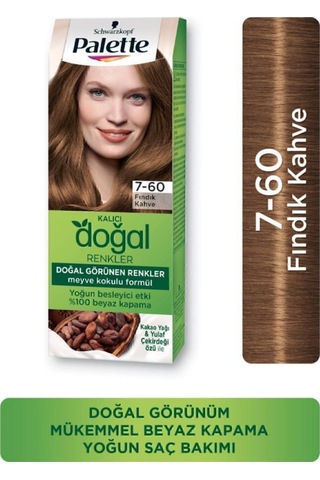 Palette Kalıcı Doğal Renkler Saç Boyası 7-60 Fındık Kahve X 3 Adet