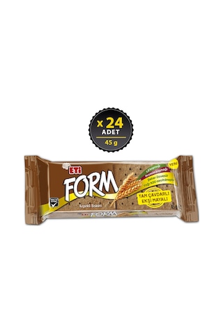 Eti Form Tam Çavdarlı Ekşi Mayalı Kepekli Bisküvi 24 x 45 G