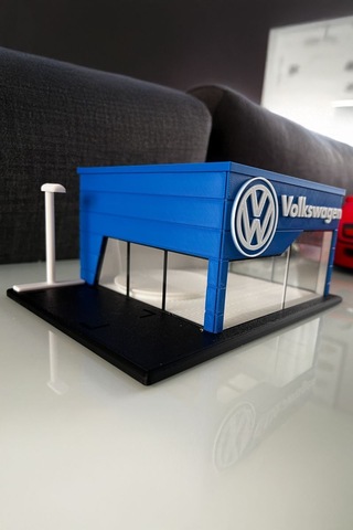 Volkswage Showroom Tasarımlı Dekoratif Diorama 1:64