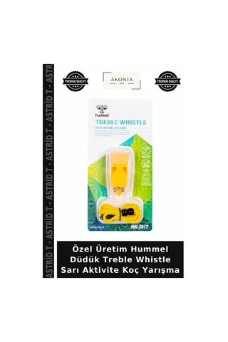 Özel Üretim Hummel Düdük Treble Whistle Sarı Aktivite Koç Yarışma