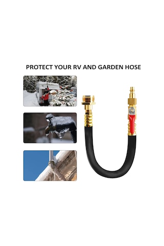 Tenfowee Karavan Kışlık Donanım Seti: 12 İnç Hava Kompresörü İçin Altın Renkli Metal Hızlı Bağlantı Adaptörü