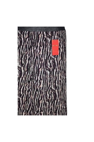 Hesna Kadın Betül 8 Parça Lastikli Astarsız Siyah Etek Desen 30 Siyah