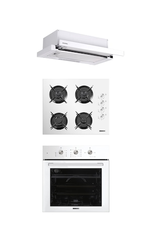 Kumtel Dizayn B66-S2 MT - KO-40 TAHDF - DS6-905 W Beyaz Ankastre Set