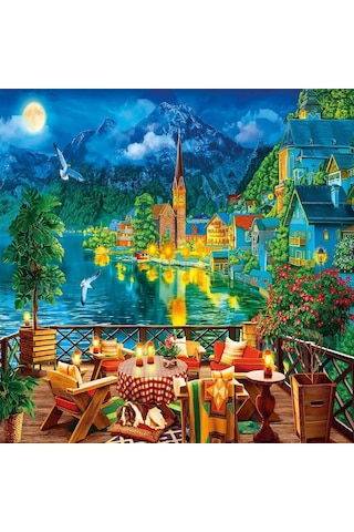 20821 Puzzle 1000 Evening By The Lake İn Hallstatt