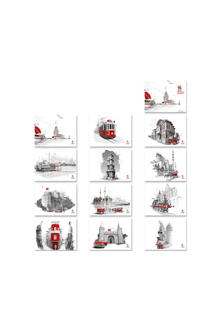 2026 İstanbul Piramit Masa Takvimi Masaüstü Takvim 16 x 15.5 CM