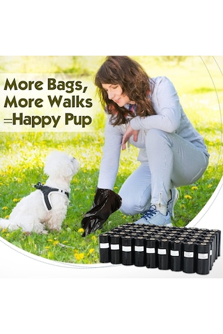 Dağıtıcılı Köpek Kaka Çantası - Sızdırmaz Köpek Çöp Torbaları, Köpekler İçin Kokusuz Kaka Torbaları, 33