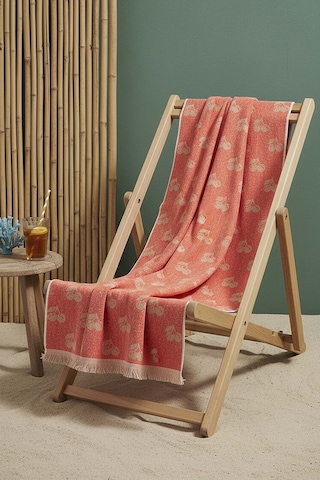 Mercan & Turuncu Cherry %100 Pamuklu Plaj Havlusu 70x140 Cm