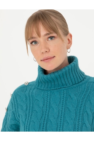 Pierre Cardin Petrol Regular Fit Balıkçı Yaka Kazak 50276220-vr102