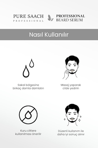 Pure Saach Professional Sakal Bakım Serumu 40 ML