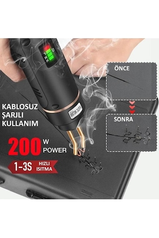 Schulzz 200 W 600 Adet Tel 5000 Mah Batarya Desteği Şarjlı Tampon Plastik Parça Tamir Kaynak Makinesi