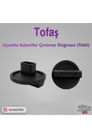 Tofaş Uyumlu Kalorifer Çevirme Düğmesi Tekli