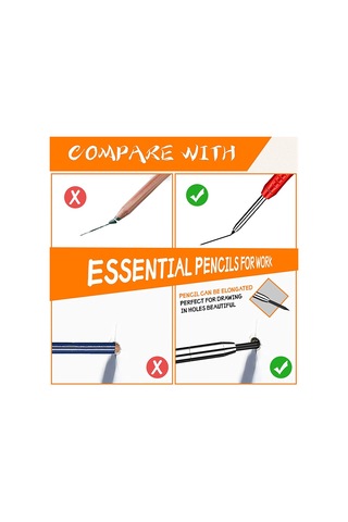 Hangfox Ahşap İşçilik Kalemi İçin Değiştirilebilir Mine Seti - Siyah Ve Altın Karışık 5 Adet - Sadece Mine, Kalem Değil