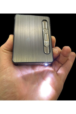 Silvio Monetti Füme Otomatik Şarjlı Çakmaklı Tabaka 109502