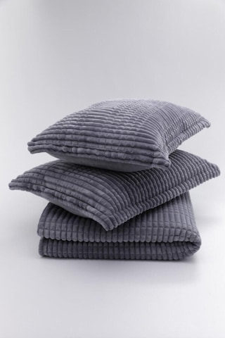 Merinos Modern Line 3 Parça Battaniye Seti - Antrasit