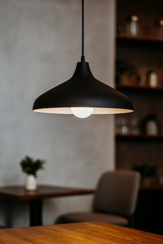 Nil Siyah Içi Gümüş Renk Özel Tasarım Modern Dekoratif Cafe Sarkıt Cafe-mutfak Tekli Avize Ampulsüz Siyah İçi Gümüş