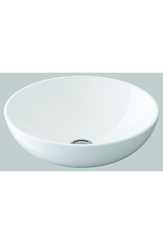Idevit Daire Çanak Deliksiz Tezgah Üstü Lavabo 45CM Sifonsuz