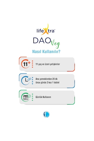 Lifextra Dao Veg Takviye Edici Gıda 60 Tablet