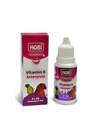 Hobi Kuşlar İçin Vitamin E Ve Selenyum Takviyesi 30 ML