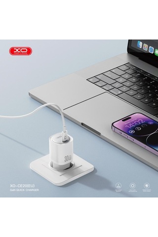 30w Gan Teknolojili Pd Hızlı Şarj Adaptörü Ve Type-c To Lightning Kablolu Şarj Aleti Adaptörü Set