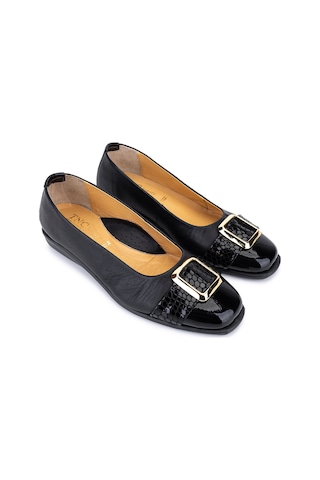 Relax Anatomic Kadın Hakiki Deri Siyah Comfort Ayakkabı 611 E2601-3651 Byn Ayk Y22 Black Siyah