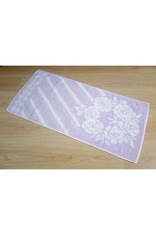 El Ve Yüz Havlusu Çiçekli Eflatun 45x90cm Çok Renkli
