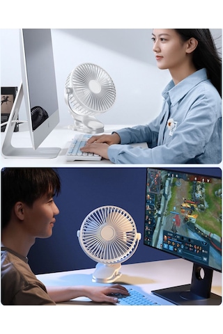 Taşınabilir Mini Fan Sıkıştırmalı Şarj Edilebilir El Fanı Masa Yatak Bağlanabilir Soğutucu Fan