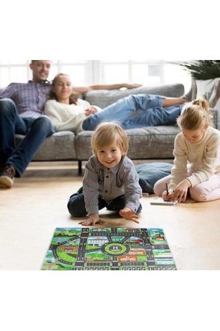 Zhltoys Çocuk Oyun Matı Mutlu Şehir Hayatı 83x57 Cm
