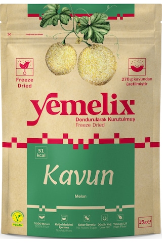 Freeze Dried Kavun Kuru Meyve Cipsi - Dondurularak Kurutulmuş Kavun 15g 15 G