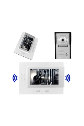 Powermaster 37m 1 Daire 7 Görüntülü Diafon Kapı Zili Interkom Akıllı Ev Güvenliği Sistemi