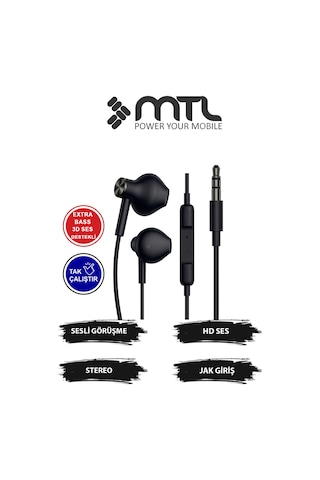 Tak Çalıştır Stero 3.5mm Jack Kulaklık Mikrofonlu - Extra Bass Diğer