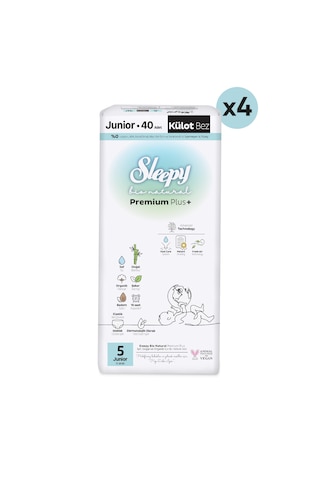 Sleepy Bio Natural Premium Plus Ultra Paket Külot Bez 5 Numara Junior 160 Adet