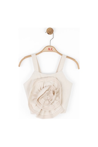 Nk Kids Sandshell Kız Çocuk Crop T-shirt 38319 Krem