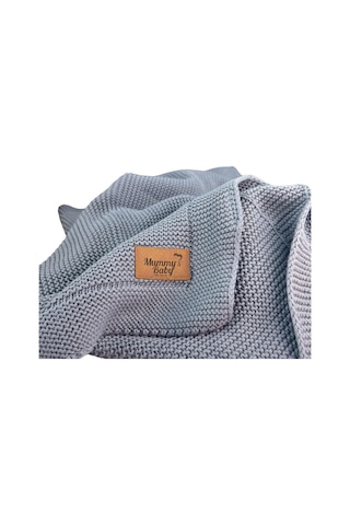 Mummy's Baby Tencel Örgü Bebek Battaniyesi 80 100 Gri