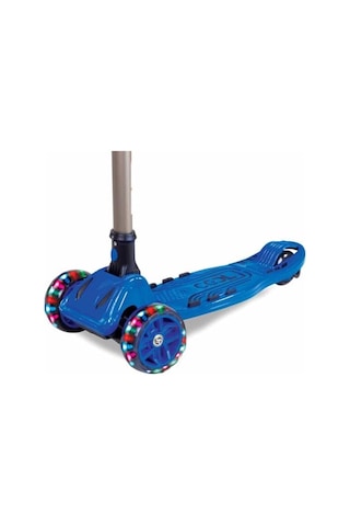 Maxi Işıklı Scooter Mavi 3 Kademeli Yükseklik Ayarlı Çocuk Scooter, Maxi-13 Açık Mavi