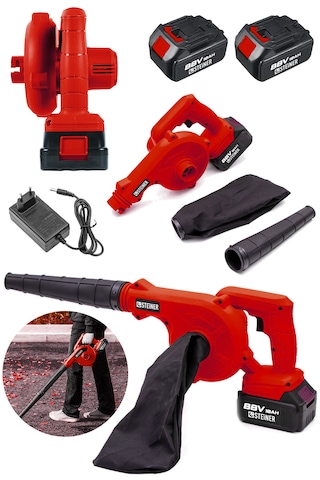 Steiner ST-88V Akülü Hava Körüğü Yaprak Üfleme Makinesi Kırmızı