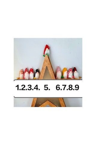 N0:6 1 Adet Yılbaşı Yeniyıl Kumaş Gnome Cüce Şeklinde Broş 3-3.5 Cm No 1 No:6