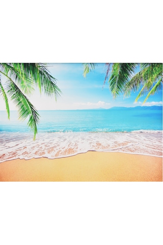 Youtek "profesyonel Fotoğraf Çekimi İçin 2.1x1.5m Polester Deniz Manzaralı Fon Perdesi" Beyaz