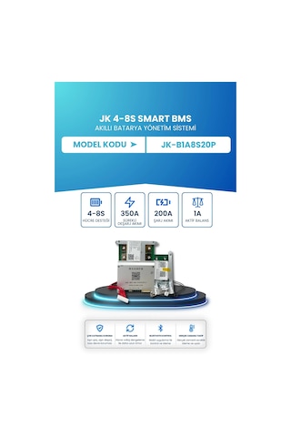 Jk Smart Bms Akıllı Batarya Yönetim Sistemi 4 8s 350a 1a Aktif Balans Jk-b1a8s20p