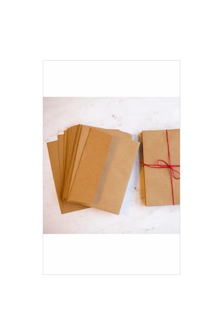 Hsn Davetiye Zarfı Kraft Zarf 100 Adet 12 X 18 Cm Buklet Zarf